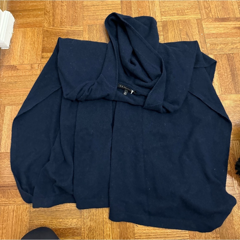 CZ FALCONE cashmere hooded cape